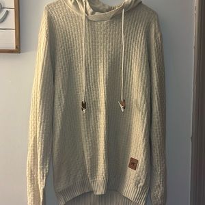Mens Zaful Cream Sweater Hoodie